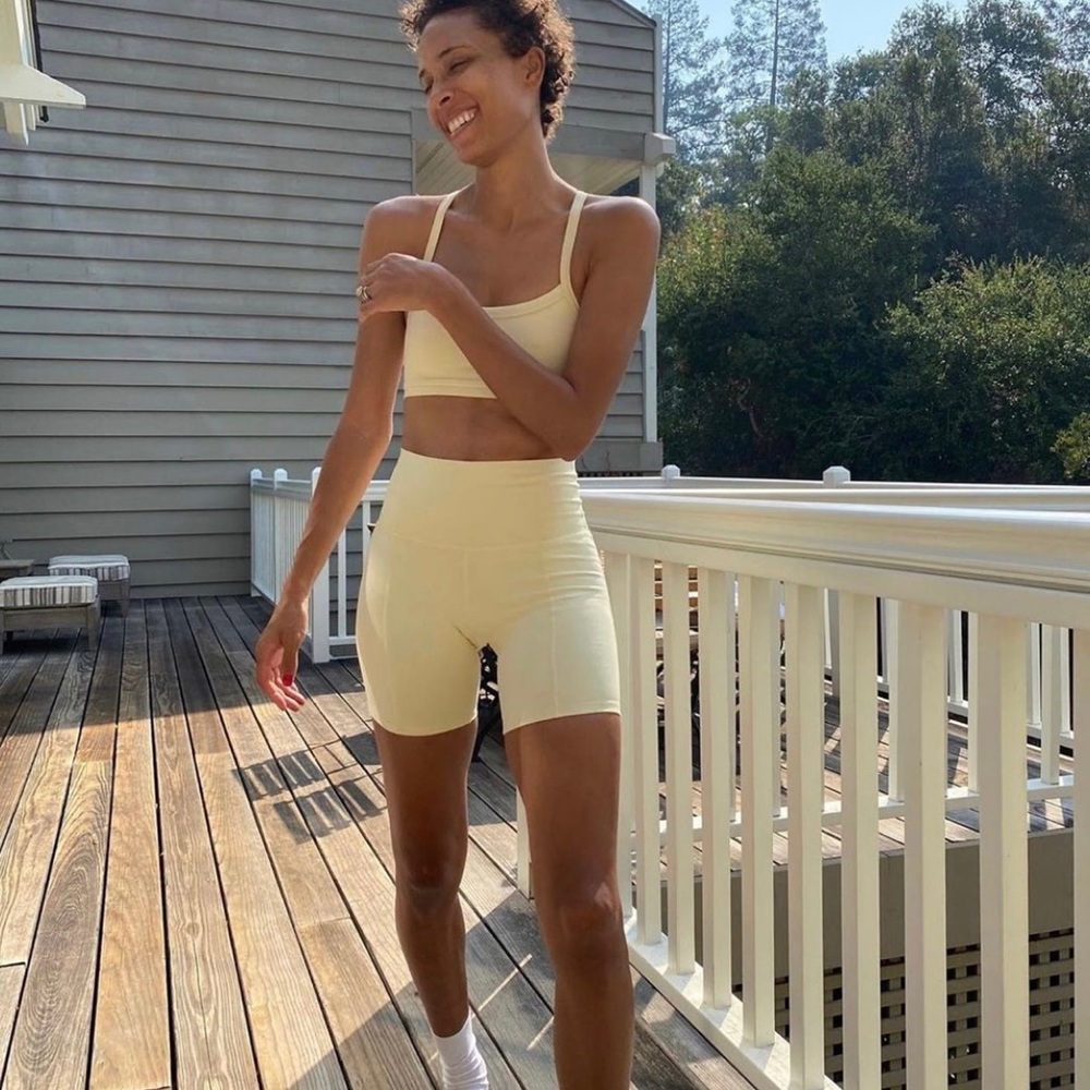 Morgan Stewart Sport | Biker Short | Size: XS | Color: Buttercream